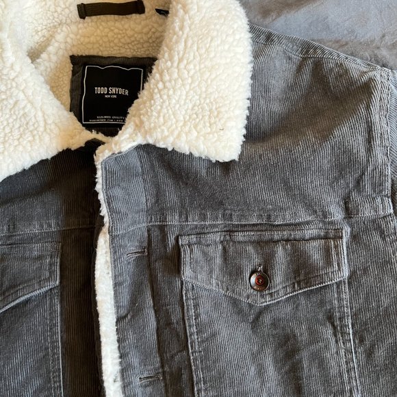 TODD SNYDER ITALIAN SHERPA LINED CORDUROY DYLAN JACKET XL - Picture 7 of 9